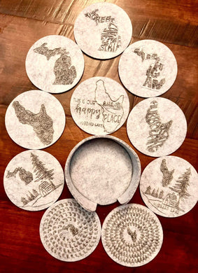 Felt coasters
