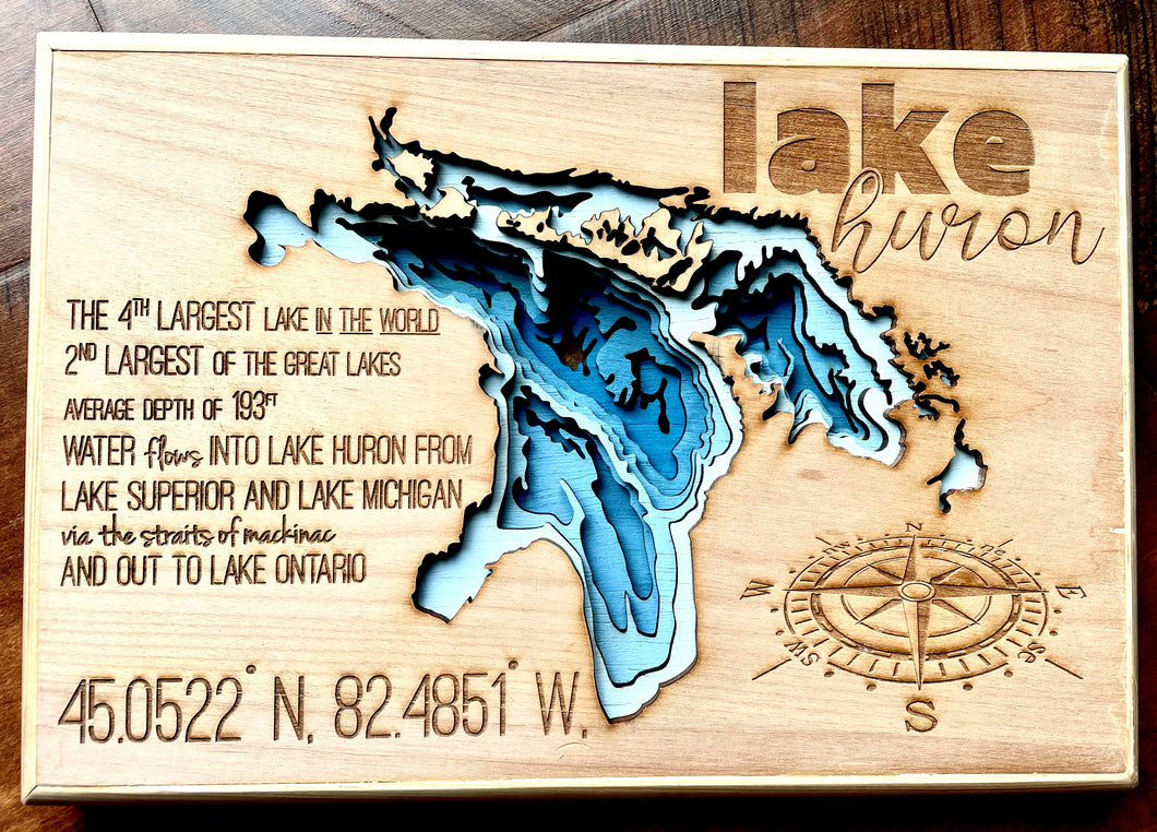 Lake Huron depth map